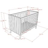 Vipack Bež dječji krevet od masivnog bora s podesivom visinom 60x120 cm Sezane – | shoptok.hr