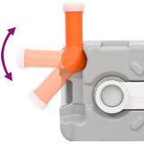  Prijenosni toalet za kampiranje sivo-bijeli 22+12 L HDPE | shoptok.hr