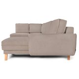 Bonami Selection Smeđe-siva sklopiva/s prostorom za odlaganje kutna garnitura od samta (s lijevim kutom/u obliku slova "U") Tori – | shoptok.hr