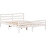 vidaXL Posteljni okvir z vzglavjem 160x200 cm trdna borovina, (21292383) | Shoptok.si