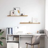  Stenska polica 2 pcs Bež 100 x 9 x 3 cm Konstruiran les, (5000201411) | Shoptok.si