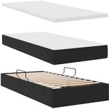  Postelja s shranjevanjem z vzmetnico Črna 90 x 200 cm, (5000100193) | Shoptok.si