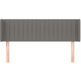 Uzglavlje s ušima tamnosivo 147x16x78/88 cm od tkanine | shoptok.hr