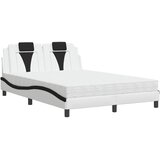  Krevet Viana s madracem bijelo-crni 120 x 200 cm od umjetne kože | shoptok.hr