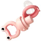 BabyOno Silicone Food Feeder 6m+ duda za hranjenje in grizalo Pink Frog 1 kos | Shoptok.si