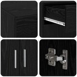Ormarić za pohranu s ladicama Crni hrast 80 x 42.5 x 93.5 cm | shoptok.hr