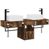  Set ormarića za kupaonicu 3 kom. Dimljeni hrast 53 x 35 x 39 cm | shoptok.hr