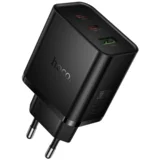 polnilec adapter N75 GaN PD 65W 1x USB A in 2x Type C za Samsung, Apple - črn