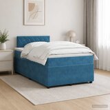  Boxspring krevet s madracem Plava 120 x 200 cm Baršun | shoptok.hr