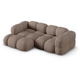Cosmopolitan Design Rjava kotna sedežna garnitura (levi kot/z ležalnikom) Loretto – | Shoptok.si