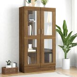 vidaXL vitrina rjavi hrast 82,5x30,5x150 cm konstruiran les Cene