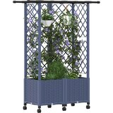  Povišeni krevet s mrežom i krovom Siva 124 x 40 x 142 cm PP | shoptok.hr