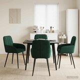  Trpezarijske stolice 4 pcs Baršun Tamnozelena 57 x 50 x 85 cm | shoptok.hr