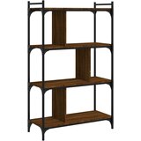 Maison Chic Knjižna omara - Knjižni regal 4-nadstropna rjavi hrast 76x32x123 cm inž. les, (21725066) Cene