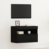 vidaXL TV zidni ormarić Crni hrast MDF, Metal Srednji Centar za zabavu | shoptok.hr