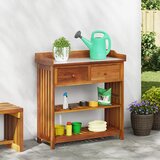 vidaXL Vrtna omara Rjava 78 x 36.5 x 78cm Trden akacijev les Cene