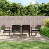  Vrtne stolice s jastucima 6 kom smeđe 56,5x57x83 cm poliratan | shoptok.hr