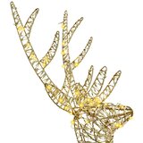 vidaXL 3D jelen Toplo bela 128 cm PET | Shoptok.si