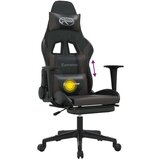  Masažni igralni stol z oporo za noge črno in Siva umetno usnje, (21152314) | Shoptok.si
