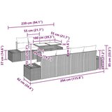  Set sofe s jastukom 8 pcs Svijetlo siva poliratan | shoptok.hr