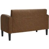  Dvosjed kauč smeđa 110 cm umjetna koža | shoptok.hr