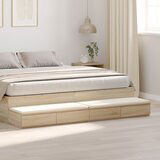 vidaXL Predali za posteljo Sonoma hrast 200x36,5x16,5 cm inženirska les | Shoptok.si