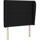  Uzglavlje s ušima crno 83 x 23 x 118/128 cm od tkanine | shoptok.hr