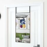  Ogledalo za vrata crno 40 x 80 cm od stakla i aluminija Cijene