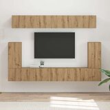  Komplet TV omaric 5 pcs Umetni hrast Konstruiran les - - Rjava - 83.33 - 98 x 31 x 29,5 cm - 2025-vidaXL-Uvoz_2 | Shoptok.si