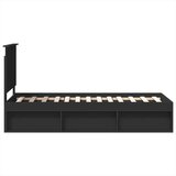  Okvir za krevet Crna 75 x 190 cm Čvrsto borovo drvo | shoptok.hr