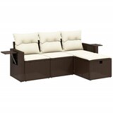  The Living Store Vrtna sedežna garnitura 4-delna z blazinami rjav poli ratan - Vrtna Sedežna Garniture, (21461819) | Shoptok.si
