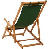  Sklopiva stolica za plažu od drva eukaliptusa i tkanine zelena | shoptok.hr