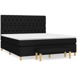 Krevet s oprugama i madracem crni 160x200 cm od tkanine | shoptok.hr