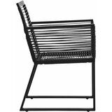  Vrtna garnitura - 5-dijelni vrtni blagovaonski set od PVC ratana crni - Dužina stola 150 cm 4 | shoptok.hr