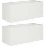  Vrtna saksija 2 kom. Bijela 100 x 40 x 40 cm Čelična vrata | shoptok.hr