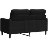 vidaXL Kavč dvosed črn 120 cm žamet | Shoptok.si