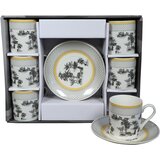 Sigma Set šolja za kafu, porcelan, 120ml 6/1 (Gld/blk) YK120C-8904 Cene