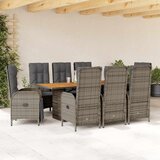  9-dijelni vrtni blagovaonski set s jastucima od poliratana | shoptok.hr