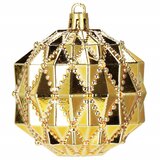  Set Božićnih Kuglica 8 cm, Zlatno-Crna - 16 komada | shoptok.hr