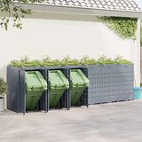 vidaXL Shranjevanje kolesnega zaboja za 6 zabojev Svetlo siva | Shoptok.si