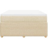  Krevet s oprugama i madracem krem 140 x 190 cm od tkanine | shoptok.hr