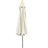  Vrtni suncobran s metalnim stupom 390 cm pješčano bijeli | shoptok.hr