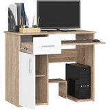 AKORD Jay Računalniška Miza, Hrast Sonoma/Bela, (5000332931) | Shoptok.si