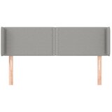 Uzglavlje s ušima svjetlosivo 147x16x78/88 cm od tkanine | shoptok.hr