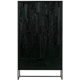 WOOOD Črna omarica iz masivnega jesena 85x149 cm Silas – Cene