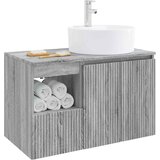  Set namještaja za kupaonicu 2 kom. Siva Sonoma 49,5 x 44,5 x 82 cm | shoptok.hr