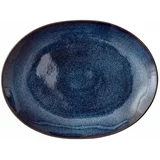Bitz Plavi zemljani tanjur za posluživanje Mensa, 30 x 22,5 cm