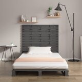  Zidno uzglavlje sivo 106x3x91,5 cm od masivne borovine | shoptok.hr