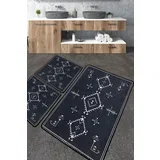 set 3 prostirke za kupatilo Tamnosivi