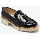 Resti Black lacquered women's moccasins with chain Soterra - Footwear | ePonuda.com